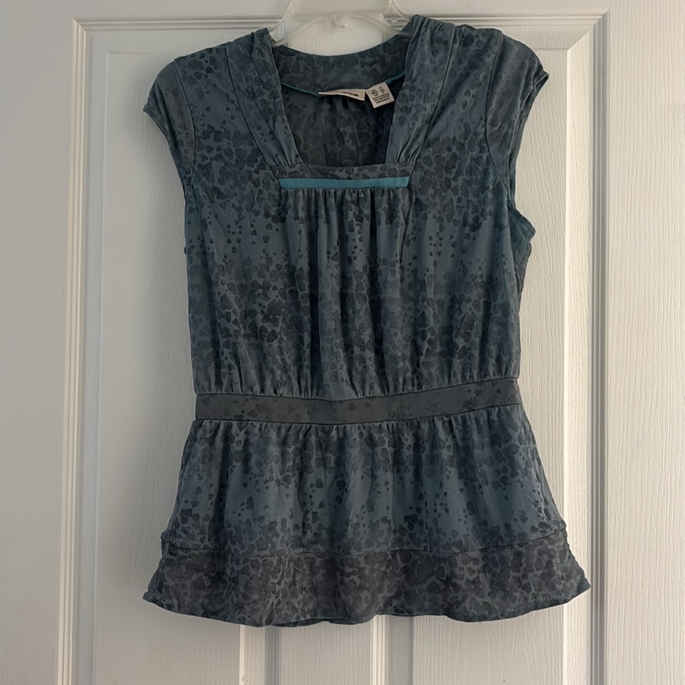 DKNY Jeans Double Layered Mesh Top Sz S